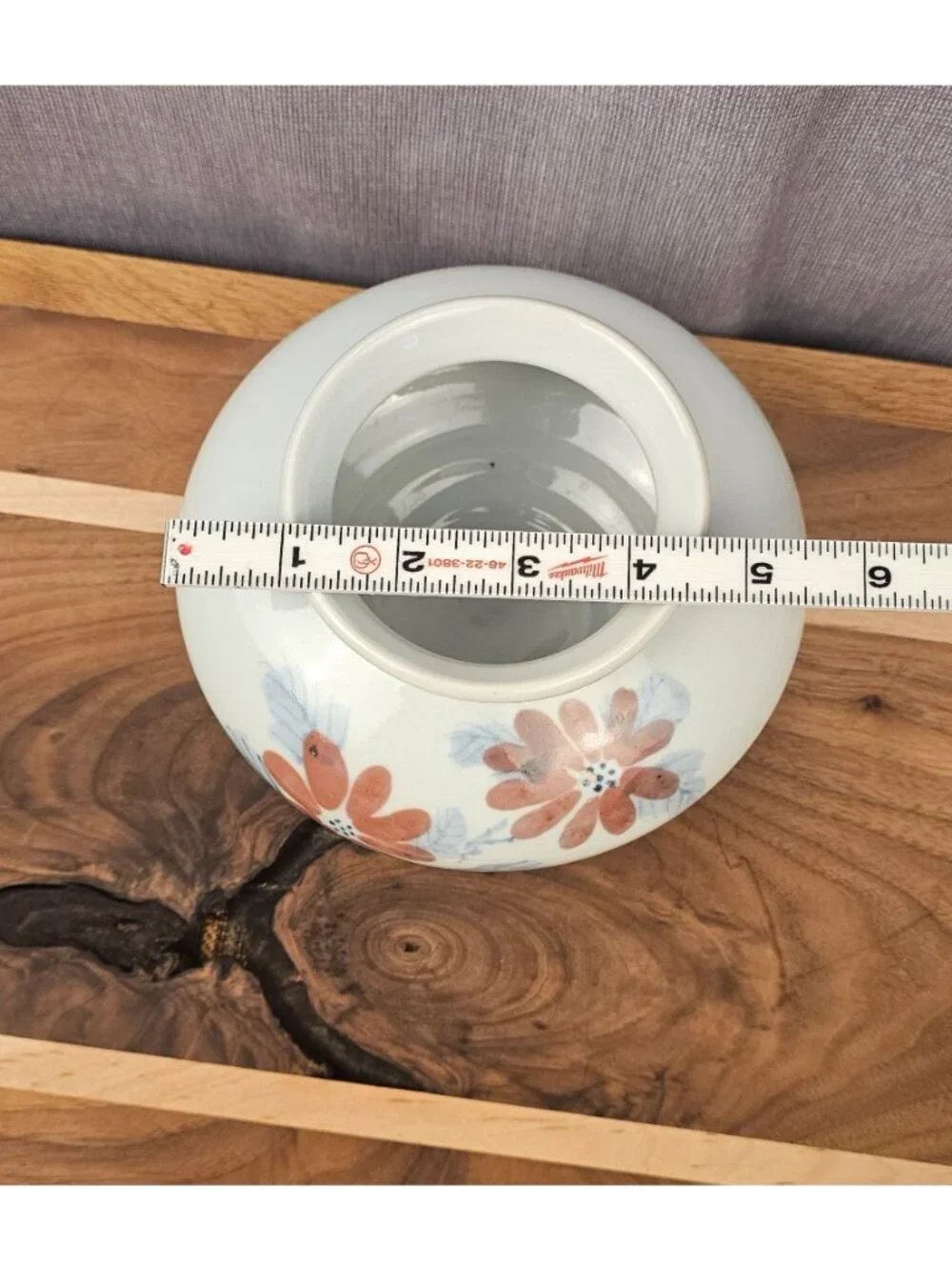 Hand-Painted Ceramic Vase With Floral Design 5
